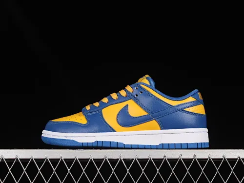 All categories Nk SB Dunk series Nk SB Dunk Low low-top sneakers F version Nk Dunk SB Low blue and yellow color matching SB smashed backboard fashion casual sneakers DD1391-402